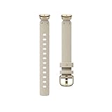 Fitbit Unisex-Adult Luxe,Leather Alt Band,Pearl,Large Activity Tracker Accessory