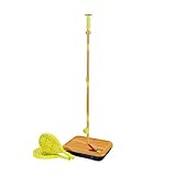 Swingball Turnier | Tennisballspiele mit Stahlmast verstellbar bis 180 cm | 2 Schläger in Padeloptik und Tennisball | zum Spielen allein oder zwischen Freunden | Tennisspielzeug