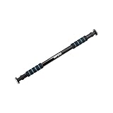 Gymtek Klimmzugstange für Türrahmen, Klimmzug Montierbar ohne Schrauben, Rutschfest Pull Up Bar mit Schaumstoffgriff, Trainingsgerät für Heimturnhalle, Fitnessgeräte für Zuhause (63-100cm Blau)