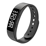 Handyverbindung Schrittzähler Uhr ohne Bluetooth, Wasserdicht Fitness Tracker Armband Kalorienzähler für Damen und Heren, Tracker Fitnessuhr mit Schrittzähler Kalorienzähler (Schwarz)