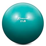 ProsourceFit Weighted Toning Exercise Balls for Pilates, Yoga, Strength Training and Physical Therapy, 2 lb to 8 lb, Color Coded