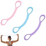 Widerstandsband, 3pcs Widerstandsbänder mit Griffen, 8-Förmiges Yoga-Zugseil, Muskeltraining Extender, für Finess Training Gymnastik Yoga Pilates, Offener Rücken und Schultern