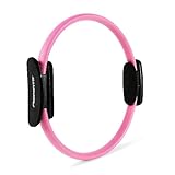 MSPORTS Pilates Ring Premium I Widerstandsring - Doppelgriff Pilates Yoga Ring 38 cm Übungskreis (Pastellpink)