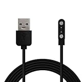 OcioDual 55cm USB Magnetisches Ladekabel Schwarz Kompatibel mit Smartwatch Agptek LW11, K10/K11, Ticwatch CXB01/GTX Fitness, Yamay SW022, Xiaomi Mi Imilab KW66, Haylou Solar LS05/RT LS05S