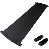 POWRX Slide Board inkl. Schuhüberzug ideal für Bein-, Potraining, Fitness und Athletiktraining I Slide Matte Gleitbahn Skiroller rutsch Fitness Matte