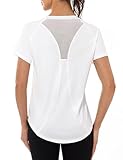 Gyabnw Sportshirt Damen Kurzarm Sport Oberteile Locker Laufshirt Leichtes Funktionsshirt Fitness Yoga