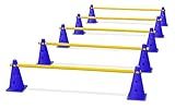 HAEST Steckhürdenset - Agility Set Hunde - Cavaletti für Pferde & Hunde - 15-Teilige - Fußball Trainingszubehör - Hindernisse Hobby Horsing