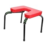 JISADER Yoga Kopfstandbank Praxis Kopfstand Yoga Inversion Stuhl Yoga Kopfstand Hocker, Rot MIT Matte