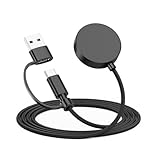 Ladekabel Ladegerät für Samsung Galaxy Watch 7/6/ 6 Classic/ 5/5 Pro/ 4/3/ Active, USB C Magnetische Ladestation Galaxy Watch Ladegerät Nylonkabel mit Adapter Typ C auf USB-A (1 Stück)