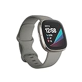 Fitbit Sense Advanced Smartwatch with Tools for Heart Health, Stress Management & Skin Temperature Trends, Sage Grey / Silver