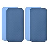 2 Stücke Kniekissen Yoga, Fitness Yoga Knieschützer Rutschfest Yogamatten TPE Knieschoner Matte Verschleißfesteschützt die Knie, Hände, Handgelenke und Ellbogen, 34*17*1 cm (Hellblau & Dunkelblaue)