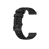 Huabao Armband Kompatibel mit Garmin vivoactive 4,Verstellbares Silikon Sport Strap Ersatzband für Garmin vivoactive 4 Watch (Schwarz)