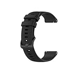 Huabao Armband Kompatibel mit Garmin vivoactive 4,Verstellbares Silikon Sport Strap Ersatzband für Garmin vivoactive 4 Watch (Schwarz)