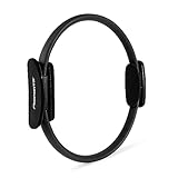 MSPORTS Pilates Ring Premium – Widerstandsring für Pilates, Yoga & Ganzkörpertraining – Toning Ring mit Griffen für Core, Beine & Stretching Schwarz