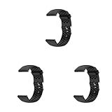 3 Stück Sport Armband Kompatibel mit Polar Vantage M Wechselarmbänder für Damen Herren, Atmungsaktives Sportbänder Weiches Silikon Ersatz Armband für Polar Vantage M Sportuhr, Schwarz×3