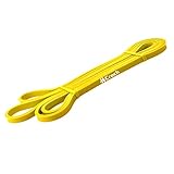 Croch Widerstandsband für Klimmzug aus Naturlatex Resistance Bands als Widerstand und Unterstützung für Klimmzug mit Übungsanleitung, Krafttraining und Muskelaufbau Gelb