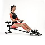 Kendox RowShaper - Rudergerät für Zuhause - Fitnessgerät für Cardio & Krafttraining - LCD Display für das Heimtraining - bis zu 120 kg belastbar - inkl. Trainingsplan - Ganzkörpertraining