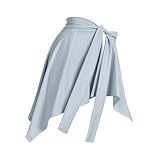 HüFtbedeckender Yoga-Rock Frauen Einteiliger Yogarock Sport Frau Multicolor Nylon Stretch Bandage Fitness Lauf Gym Dance Workout Golf Tennisrock(Grey)