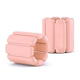 NEXROLA 2pcs Einstellbare Handgelenk und Knöchel Gewichtsmanschette Set Fitness für Damen und Herren, für Yoga, Pilates Laufen, Schwimmen und Krafttraining (Rosa)