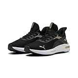 PUMA Unisex Softride Enzo 5 Hype Straßen-Laufschuh, Schwarz Gold, 43 EU