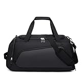 Sporttasche mit Schuhfach und Nassfach - Reisetasche - Sporttasche Herren und Damen - Schwimmtasche - Gym Bag - Tasche für Sport, Gym & Fitness, Weekender, Reisen - Schwarz