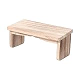 rockible Klappbare Meditationsbank, Yoga-Hocker, Holz, langlebig, faltbar, ergonomische Gebetsbank, Hellbraun