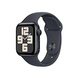 Apple Watch SE (2. Generation) GPS 40 mm Smartwatch mit Aluminiumgehäuse in Mitternacht und Sportarmband in Mitternacht (M/L). Fitness und Schlaftracker, Unfallerkennung, Herzfrequenzmesser