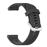 Oumida Armband für Garmin Forerunner 245/645/165/55, 20mm Wellenmuster Silikon Armbänder Sport Ersatzarmbänder