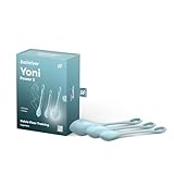 Satisfyer Yoni Power 2 Liebeskugeln | 3er Set Beckenboden-Trainer aus Silikon | Kegelballs für Damen | 22-73 g und 2-3 cm | Für Anfänger & Fortgeschrittene | Medizinisches Silikon | Hellblau