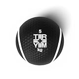 Trym Medizinball – 1 kg bis 10 kg Gewicht, Ø 23 cm, mit Griffiger Oberfläche, rutschfest, Gummi, Gewichtsball, Slamball, Wall Ball, Krafttraining, Weighted Ball, Physiotherapie, Fitness (5 Kg)