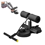 BOWTONG Sit Up Bar, Sit Up Assist Fitnessgeräte, Multifunktionales Tragbares Bauchgerät Muskelübungswerkzeug, Sit Ups Fußhalter mit elastischen Saugnäpfen und Zugseil, für Heimfitness