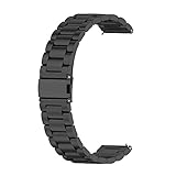 Edelstahl Armband für Huawei Watch GT2 Pro, Ersatz Uhrenarmband kompatibel mit Huawei Watch GT2 46mm/GT3/GT3 Pro, 22mm, Schwarz