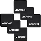 flintronic 6 Stück Griffpolster, Profi Neopren Griffpads, Griffpolster für Gewichtheben, Alternative für Trainingshandschuhe, Neopren Workout Pads für Bodybuilding, Fitness & Krafttraining, Schwarz