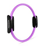 MSPORTS Pilates Ring Premium I Widerstandsring - Doppelgriff Pilates Yoga Ring 38 cm Übungskreis (Violett)