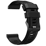 ANBEST Armband für Garmin Forerunner 965/945/955/935/EPIX 2 Armband, 22mm Silikon Ersatzarmband für Fenix 6/Forerunner 745/Approach S62/S60 Armbänder, Schwarz