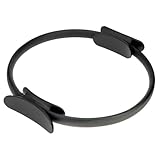 QWORK® 38CM Pilatescirkel voor Full Body Workout, weerstandsring voor Pilates Yoga met dubbele handgreep