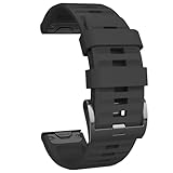 Amzpas Armband für Garmin Fenix 6x/6x Pro/5x/5x Plus/7x/7x Pro/8 51mm Armband,Quickfit 26mm Armband für Garmin Enduro 2,Fenix 3/3 HR,Instinct 2X,Epix Pro 51mm,Quatix 7X,Descent MK1/2(Schwarz)