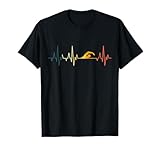 Schwimmen Herzschlag Retro Wassersport EKG Schwimmer T-Shirt