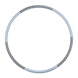 Relaxdays Hula Hoop Reifen, 95 cm Ø, Fitnessreifen für Erwachsene, Massagenoppen, zum Abnehmen, Bauchtraining, blau/grau