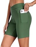 Ekouaer Badeshorts Damen Badehose Schnell Trocknende Boardshorts Bauchkontrolle Schwimmshorts Armeegrün L