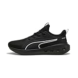 PUMA Unisex Softride Carson Road Running Shoe, Black Black White, 43 EU