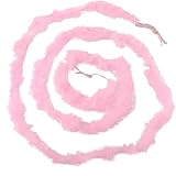 GORGECRAFT 2m Flauschige Marabu-Federboas Truthahn-Federbesatz Damenkostüm Ankleidezubehör Für Kleidung Basteln Tanzen Hochzeit Party Weihnachtsbaumdekoration Perlenrosa