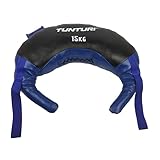 Tunturi Bulgarian Bag, Sandsack, Bulgarian Bag, Power Bag, Gewichtssack, Fitness, Kraft, Ausdauertraining, Blau 15KG, 2 Schlaufen