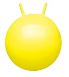 John 59008 - Sprungball Einfarbig (45-50 cm) - Hopperball, Hüpfball, Springball, Hopper Ball für Drinnen & Draußen - wiederaufblasbar, robust - Fitness für Kinder, Gelb