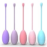 Beckenbodentraining Kugeln - Kugeln (5er Set) für Frauen – Für Blasenkontrolle und Beckenboden-Übungen – Komplettes System für Anfänger und Fortgeschrittene