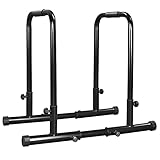 Yaheetech Dip Barren Fitness Dip Station Parallettes Gymnastik Calisthenics Equipment mit Steckverbindern 81-90 cm höhenverstellbar