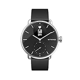 Withings Scanwatch — Hybrid-Sport-Smartwatch mit EKG, Herzfrequenz, Herzfrequenz, SPO2 und Schlaf-Tracker, Schrittzähler, Smartwatch mit Ladegerät, Schwarz