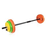 Tunturi Hantelset für Aerobic – Pumpset 20 kg mit Langhantel, Hantelscheiben & Federverschlüssen – Krafttraining