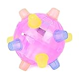 Spring Ball Interactive Dog Toy Spielzeug 5in Musik Hüpfte Tanzkugeln Mit RGB Blitzlicht Für Große Mittelgroße Hunde Interaktive Hundespielzeug Für Kleine Mittelgroße Hunde Welpen Allein Langeweile