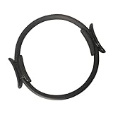 Pilates Ring – 36 cm Fitnessring mit rutschfesten Griffen, Widerstandsring für Training zu Hause, Yoga & Pilates, Muskelaufbau für Beine, Bauch, Arme & Po (Black)
